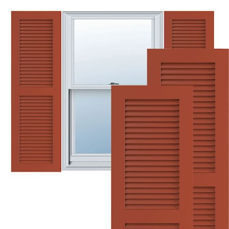 True Fit PVC, Two Equal Louver Shutters, Colorful Leaves, 12W X 65H